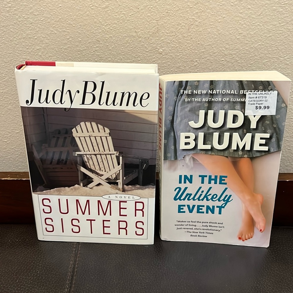 Judy Blume Hardcover “Summer Sisters” & Paperback “In The Unlikely Event” Novels